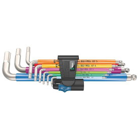 Wera ヴェラ ステンレス L型六角レンチセット 9本組 マルチカラー HF仕様 3950/9 Hex-Plus Multicolour HF Stainless 1（05022699001）