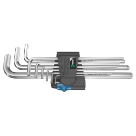 Wera ヴェラ L型六角レンチセット 9本組 ストレート HF仕様 メッキ仕上げ　950 L/9SM HF Hex-Plus HF 1 Chrome plated（05022130001）