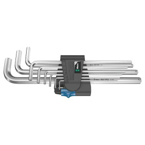 Wera ���F�� L�^�Z�p�����`�Z�b�g 9�{�g �X�g���[�g HF�d�l ���b�L�d�グ�@950 L/9SM HF Hex-Plus HF 1 Chrome plated�i05022130001�j