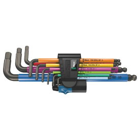 Wera ヴェラ L型六角レンチセット 9本組 マルチカラー HF仕様 ブラックレーザー仕上げ　950 SPKL/9SM Hex-Plus Multicolour HF 1（05022210001）