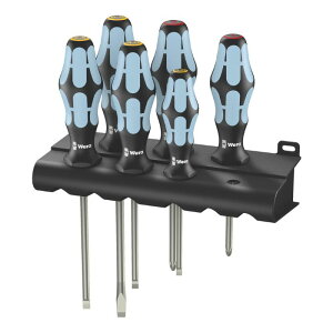 Wera ���F�� �X�e�����X�h���C�o�[�Z�b�g 6�{�g ���[�U�[�`�b�v 3334/6 Stainless Rack Screwdriver Set 6 pieces ���b�N�t���i05032060001�j