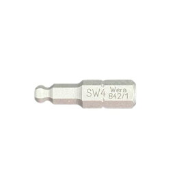 Wera ヴェラ 六角ボールポイントビット　842/1 Z bits 4.0 x 25 mm（05056354001）