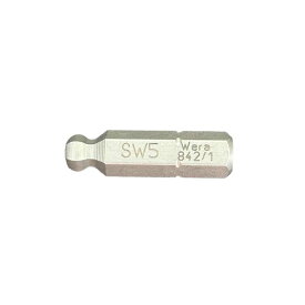 Wera ヴェラ 六角ボールポイントビット　842/1 Z bits 5.0 x 25 mm（05056356001）