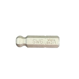 Wera ヴェラ 六角ボールポイントビット　842/1 Z bits 6.0 x 25 mm（05056358001）