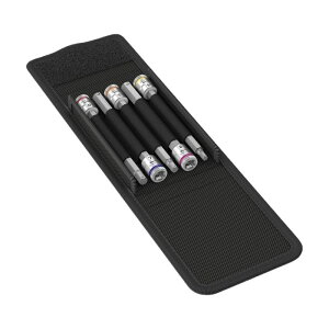 Wera ���F�� 1/4 HF �����O�Z�p�r�b�g�\�P�b�g�Z�b�g 5�� 100mm ���[�P�[�X�t�� �@8740 A HF 1 Bit Socket Set�i05003345001�j