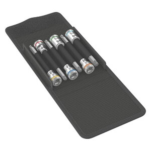 Wera ���F�� 3/8 HF �g���N�X�r�b�g�\�P�b�g�Z�b�g 6�� ���[�P�[�X�t���@8767 B HF 1 Bit Socket Set�i05003185001�j