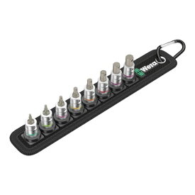 Wera ヴェラ 1/4" 六角ビットソケットセット 8個 ホルダー付き 　Belt A 2 Bit Socket Set（05003881001）