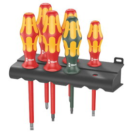 Wera ヴェラ VDE 絶縁ドライバーセット 6本組 160 i/168 i/6 VDE Rack Screwdriver Set 6 pieces ラック付き（05347777001）