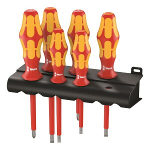 Wera ���F�� VDE �≏�h���C�o�[�Z�b�g 6�{�g ���[�U�[�`�b�v 160 i/6 VDE Rack Screwdriver Set 6 pieces ���b�N�t���i05006145001�j