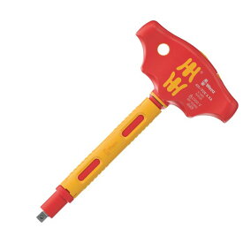 Wera ヴェラ VDE 絶縁 ラチェット機構付き T型ハンドル アダプタードライバー　410 i VDE A RA　1/4"（05005121001）