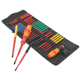Wera ヴェラ VDE 絶縁 クラフトフォーム コンパクト 電気工事用 差替式ドライバーセット ビッグパック 1 収納ケース付き　Kraftform Kompakt VDE Big Pack 1（05006617001）