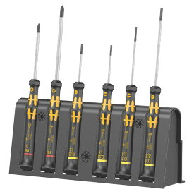 Wera ヴェラ ESD 静電防止 精密ドライバーセット 6本組 ラック付き　1578 A/6 ESD Screwdriver Set 6 pieces （05030170001）