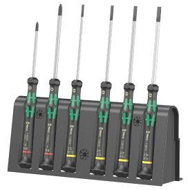Wera ヴェラ 精密ドライバーセット 6本組 2035/6 B Screwdriver Set 6 pieces ラック付き（05118152001）