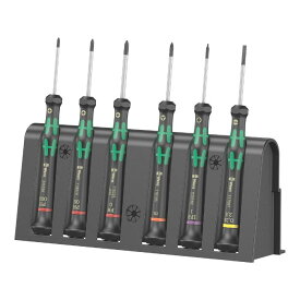 Wera ヴェラ 精密ドライバーセット 6本組 　2050/6 Screwdriver set 6 pieces ラック付き（05030181001）