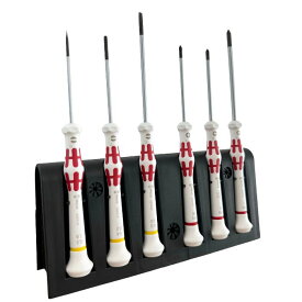 Wera ヴェラ 精密ドライバーセット 6本組 白/赤 リミテッドエディション ラック付き Kraftform Micro Special Edition 1 （05118190001）