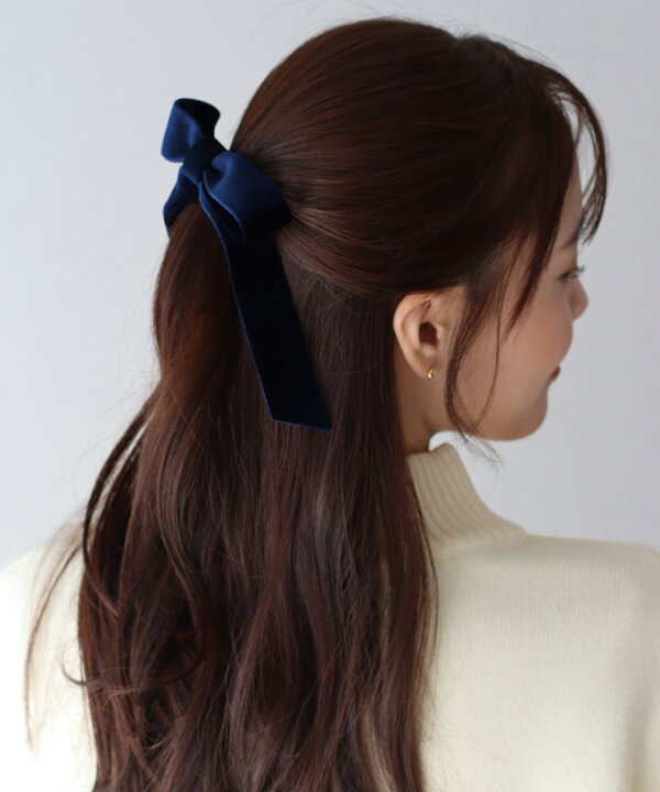 楽天市場】ポニーフック ヘアアクセサリー ヘアピン リボン ベロア 髪 
