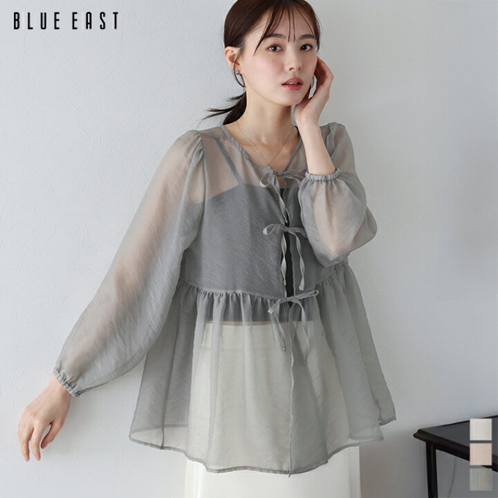 楽天市場】【スーパーSALE限定価格／55%OFF】シアーペプラムブラウス 