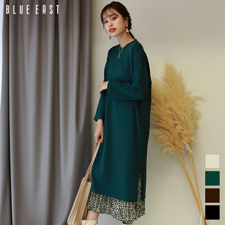 楽天市場 Sale 50 Off ニットワンピース レディース ワンピース ロングワンピース チュニック スリット 春 秋 冬 ロング ミモレ丈 長袖 クルーネック 無地 シンプル カジュアル きれいめ デイリー ワンマイルウェア Blueeast ｂｌｕｅｅａｓｔ ブルーイースト