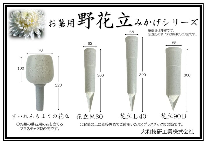 楽天市場】お墓参りセット【すいれんもようの花立 タフバケ2 取手と