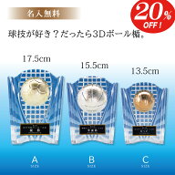 【20%OFF☆スーパーSALE】★楽天1位★【名入れ無料】 楯 3D ボール レリーフ付き 盾 3サイズ サッカー ト…