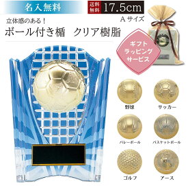 【名入れ無料】★楽天1位★ トロフィー 楯 高さ17.5cm かわいい ボール レリーフ付き サッカー トロフィー 野球 ゴルフコンペ トロフィー バスケ バレー 賞品 景品 表彰 卒団記念品 名入れ 優勝 KV5458A