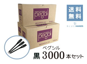 ペグシル(OKAYA)黒【3000本セット】【送料無料!!!】ゴルフ スコアカード コース備品 スポーツパークゴルフ クリップ付 鉛筆 アウトドアアンケート 使い捨て メモ