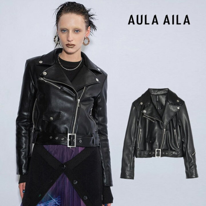 楽天市場】AULA AILA アウラアイラ ライダースジャケット レディース 