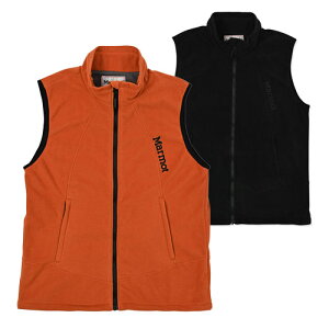 �}�[���b�g Marmot �|�[�����C�g�t���[�X�x�X�g �����Y �u���b�N/�I�����W M-L Polarlite Fleece Vest