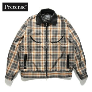 veX Pretense WPbg CgAE^[ Y M-L Leather Collar Jacket -`FbN-