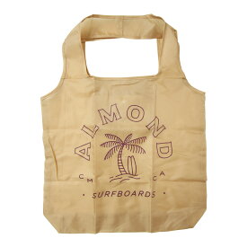 Almond Surf アーモンドサーフ ECO BAG メンズ/レディース ホワイト/サンド OS AL-ECO001【エコバッグ バッグ エコ トートバッグ ショップバッグ パッカブル 収納 買い物 買い物バッグ コンパクト ヤシ ヤシの木 おしゃれ ブランド サーフ サーフブランド 茶色 白】