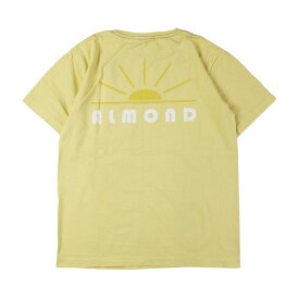 Almond Surf アーモンドサーフ SUNRISE メンズ/レディース ベイビーブルー/ホワイト /ネイビー/イエロー/ピンク S-XL TS2306【Tシャツ 半袖 半袖Tシャツ ロゴ バックプリント USAコットン 日本製 サーフ サーフブランド おしゃれ ブランド 水色 白 紺 黄色】