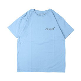 Almond Surf アーモンドサーフ FACTORY EMB メンズ/レディース グリーン/ホワイト /ベイビーブルー/ピンク M-XL TS2307【Tシャツ 半袖 半袖Tシャツ ロゴ 胸ロゴ バックプリント USAコットン 日本製 サーフ サーフブランド おしゃれ ブランド 緑 水色 白】