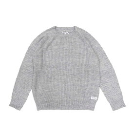 BANKS バンクス STATIC KNIT SWEATER メンズ レディース ヘザーグレー M-L AKN0080 OOO【セーター 長袖 ニット ウール ラグラン シンプル カジュアル 秋 冬 秋冬 サーフ系 ブランド おしゃれ サーフ サーフファッション サーフブランド】