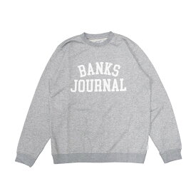 BANKS バンクス DEFENSE CREW SWEAT FLEECE メンズ レディース グレー M-L ASMU1009 OOO【トレーナー スウェットトレーナー スエットトレーナー フリーストレーナー フリース ロゴ ブランドロゴ ブランド おしゃれ サーフ サーフファッション サーフブランド】