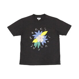 BANKS バンクス ISLANDS TEE メンズ/レディース ブラック S-L ATS0709 OOO【Tシャツ 半袖 ロゴ 花 花柄 フラワー ボタニカル 植物 サーフ系 オーガニックコットン ブランド サーフ サーフファッション サーフブランド 黒】