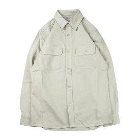 BIG MIKE ビッグマイク HEAVY FLANNEL SHIRTS メンズ ベージュ S-XL【フランネルシャツ シャツ 長袖 ネルシャツ ワークシャツ ヘビーネルシャツ ヘビーウェイト 無地 シンプル カジュアル おしゃれ ブランド アメカジ アウトドア アメカジブランド】