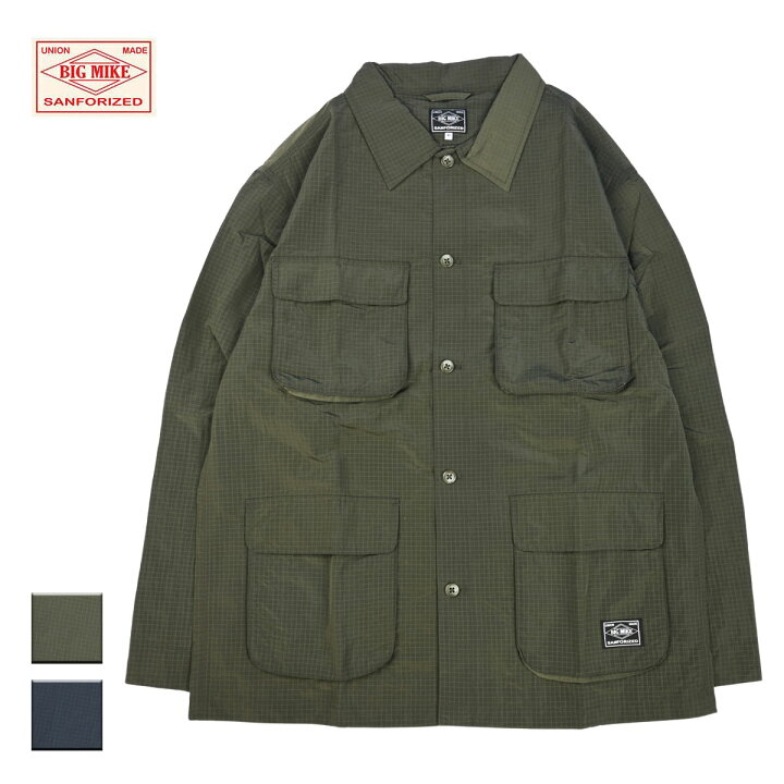 楽天市場】BIG MIKE ビッグマイク Nylon Rip Fatigue Jacket メンズ 