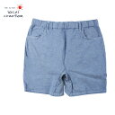 feel so easy/feel so easy local creation chambray relax shorts メンズ/レディース ブルー M-XL 【ショーツ ショートパンツ ハーフパンツ パンツ シャンブレー シャンブレー生地 日本製 ルームウェア 部屋着 軽量 軽い 春夏 春 夏 ブランド 水色 青】