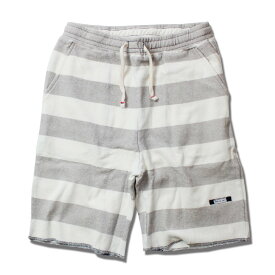 feel so easy/Organic Cotton Ecology Standard COMPACT PILE SHORTS BORDER メンズ ネイビー/グレー S-L