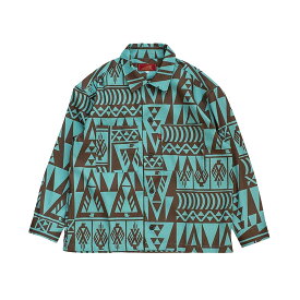 Indian インディアン Native pattern CPO JKT メンズ/レディース ブラック×アイボリー/クリムゾンレッド/インディゴ/ブラック×ターコイズ M-L【インディアンモトサイクル インディアンモーターサイクル ジャケット アウター 柄 総額 おしゃれ ブランド 黒白 青】