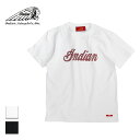 Indian インディアン ベーシックTシャツ ロゴ メンズ/レディース ホワイト/ブラック S-XXL【インディアンモトサイクル インディアンモーターサイクル Tシャツ 半袖 カットソー おしゃれ ブランド ネイティブアメリカン アメカジ 白 黒】