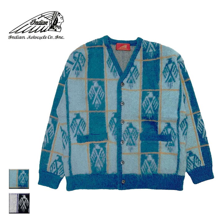 楽天市場】Indian インディアン Mohair Cardigan Thunderbird メンズ 