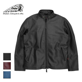 Indian インディアン Sheep Skin Single Riders Jacket メンズ/レディース ブラック/バーガンディ/ロイヤルブルー M-XL【インディアンモトサイクル インディアンモーターサイクル ライダースジャケット ライダース レザージャケット シングル おしゃれ ブランド】