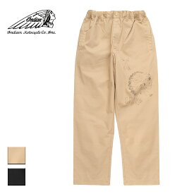 Indian インディアン Easy pants hand painted prints CHIEF メンズ ベージュ/ブラック M-L【インディアンモトサイクル インディアンモーターサイクル イージーパンツ パンツ ワークパンツ チノパン おしゃれ ブランド ネイティブアメリカン アメカジ 黒】