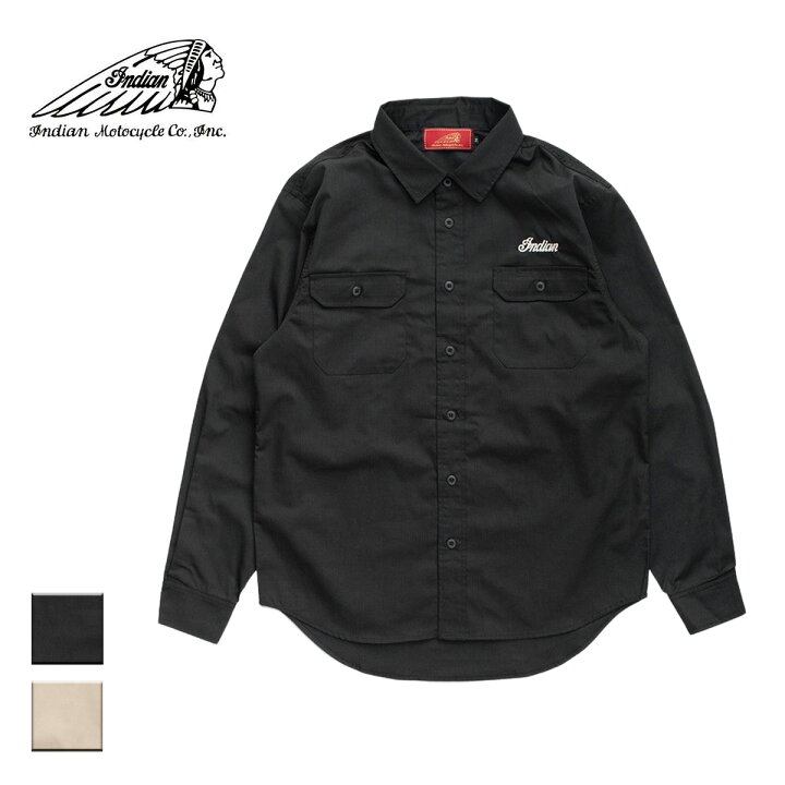 楽天市場】Indian インディアン L/S Work Shirt Head mark メンズ 