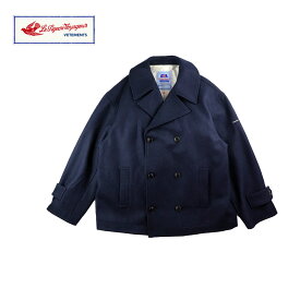 Le Pigeon Voyageur ル ピジョン ヴォワイヤジュール MELTON SHORT P-COAT メンズ/レディース ネイビー S-L PGB3-25M008【メルトンコート Pコート ピーコート メルトン コート ウール ショート丈 無地 おしゃれ ブランド フレンチブランド 紺】