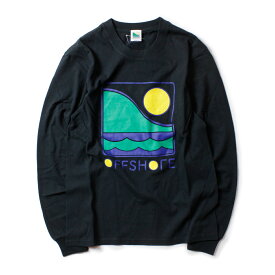 OFFSHORE オフショア COLOR LOGO L/S TEE メンズ/レディース ホワイト/ブラック S-XL OS19-1CS-001【Tシャツ 長袖 ロンT ロゴ おしゃれ ブランドロゴ ブランド サーフ サーフファッション サーフブランド 白 黒】