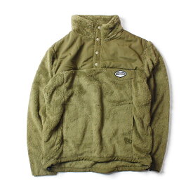 OFFSHORE オフショア FLEECE JACKET メンズ/レディース ライトベージュ/カーキ/ブラック S-XL OS19-1OW-004【ジャケット フリース メッシュ プルオーバー ロゴ おしゃれ ブランド ルームウェア フェス サーフ アウトドア 緑 黒】