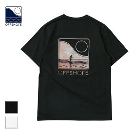 OFFSHORE オフショア OS x U-SK PHOTO TEE メンズ/レディース ブラック/ホワイト S-XL OS20-2CS-014【Tシャツ 半袖 カットソー プリント ロゴ フォト フォトプリント カジュアル おしゃれ ブランド サーフ サーフブランド 黒 白】