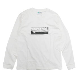 OFFSHORE オフショア OF FRONTLOGO L/S メンズ/レディース ナチュラル/ホワイト S-XL OS21-2CS-003【Tシャツ 長袖 ロングTシャツ ロゴ ブラントロゴ おしゃれ ブランド サーフ サーフブランド 白】